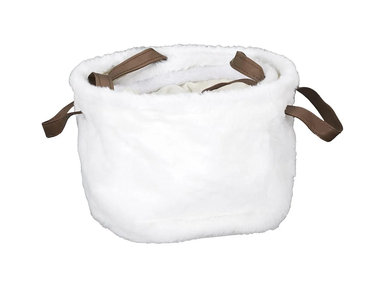 Lot de 3 Paniers Gigogne Effet Fourrure avec Poignées - PONTI