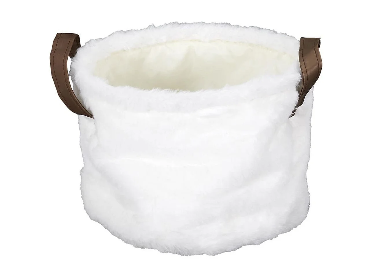 Lot de 3 Paniers Gigogne Effet Fourrure avec Poignées - PONTI