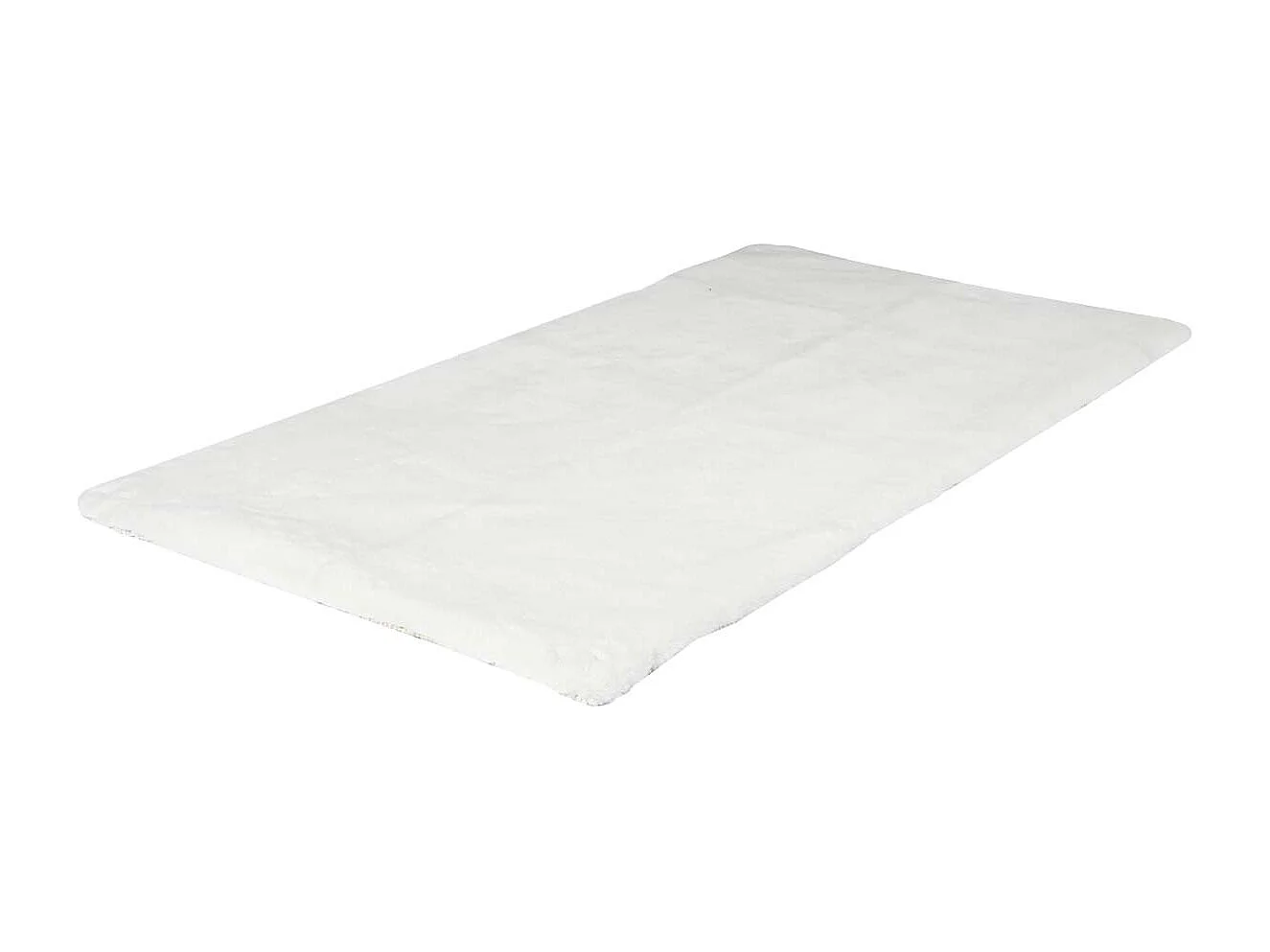 Tapis 60x110cm Imitation Fourrure Fine Blanc Crème - SNUGLY
