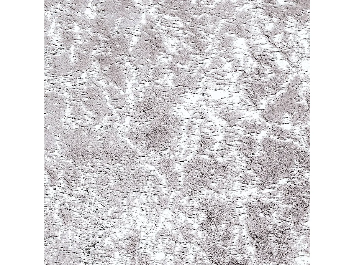 Tapis Rectangulaire 120x170cm Imitation Fourrure Effet Argenté - DARYS