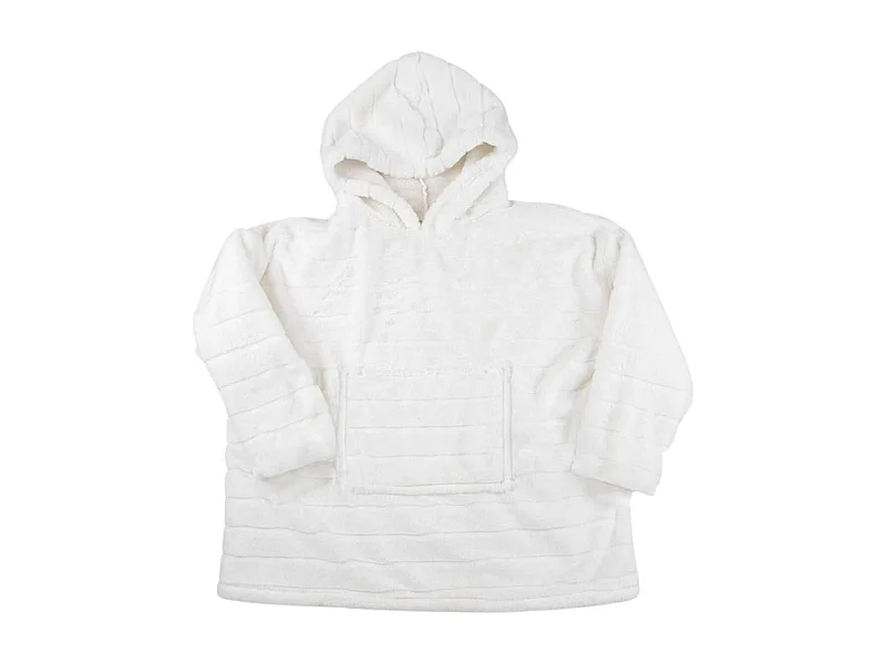 Sweat Plaid Blanc Ultra-Confort, Imitation Fourrure et Chaleur Cocooning - SWEET