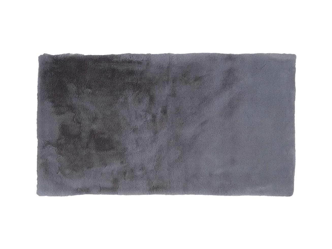 Tapis 60x110cm Imitation Fourrure Fine Gris Anthracite - SNUGLY