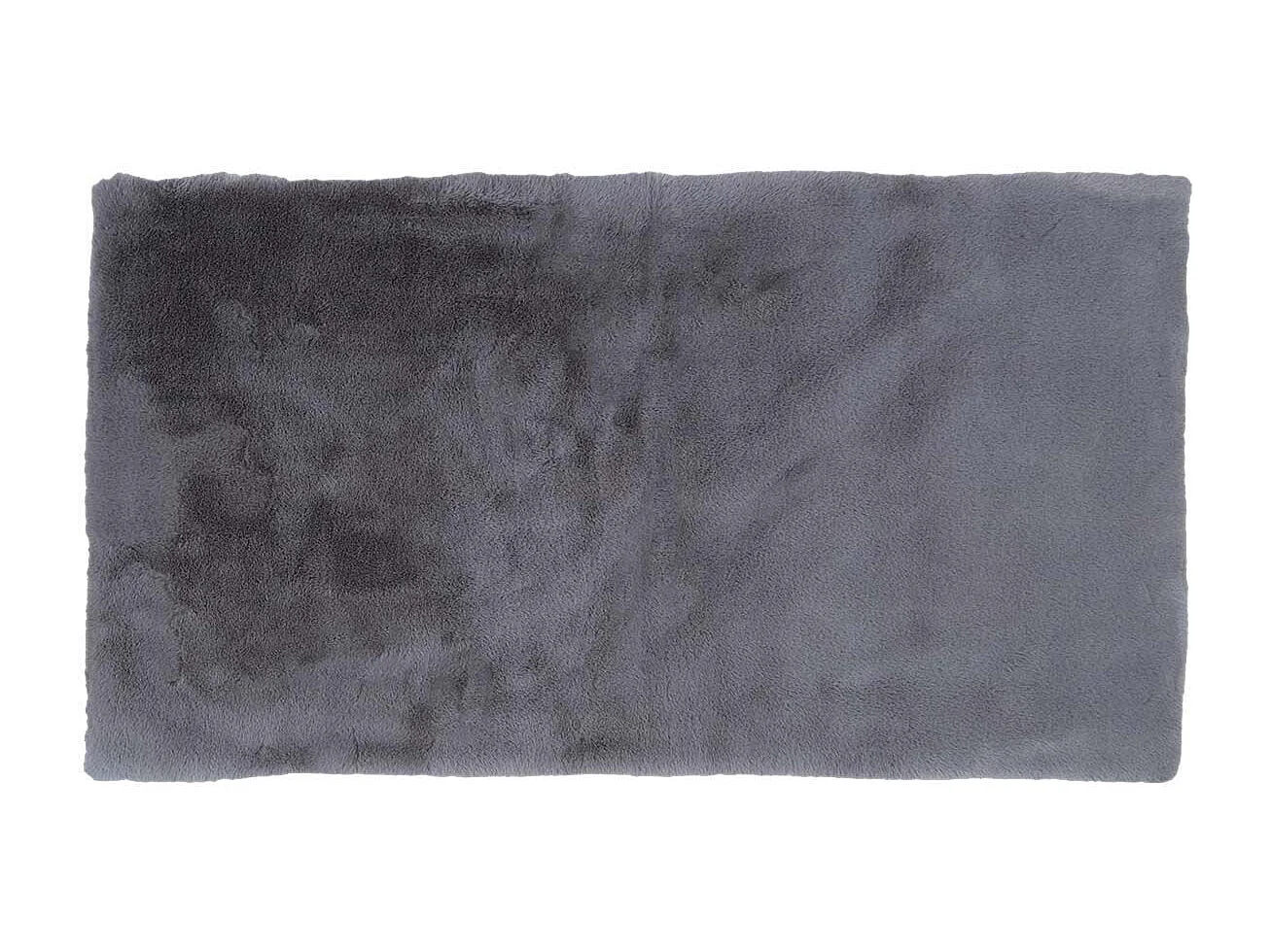 Tapis 60x110cm Imitation Fourrure Fine Gris Anthracite - SNUGLY