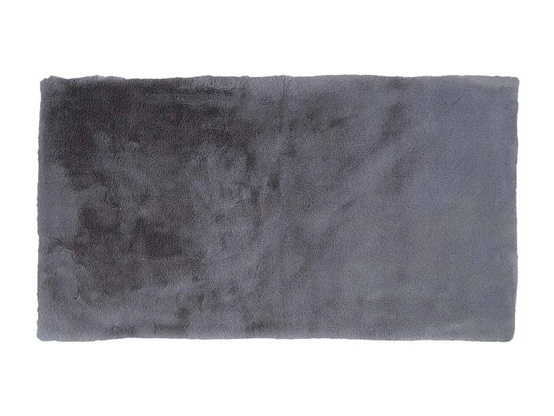 Tapis 60x110cm Imitation Fourrure Fine Gris Anthracite - SNUGLY