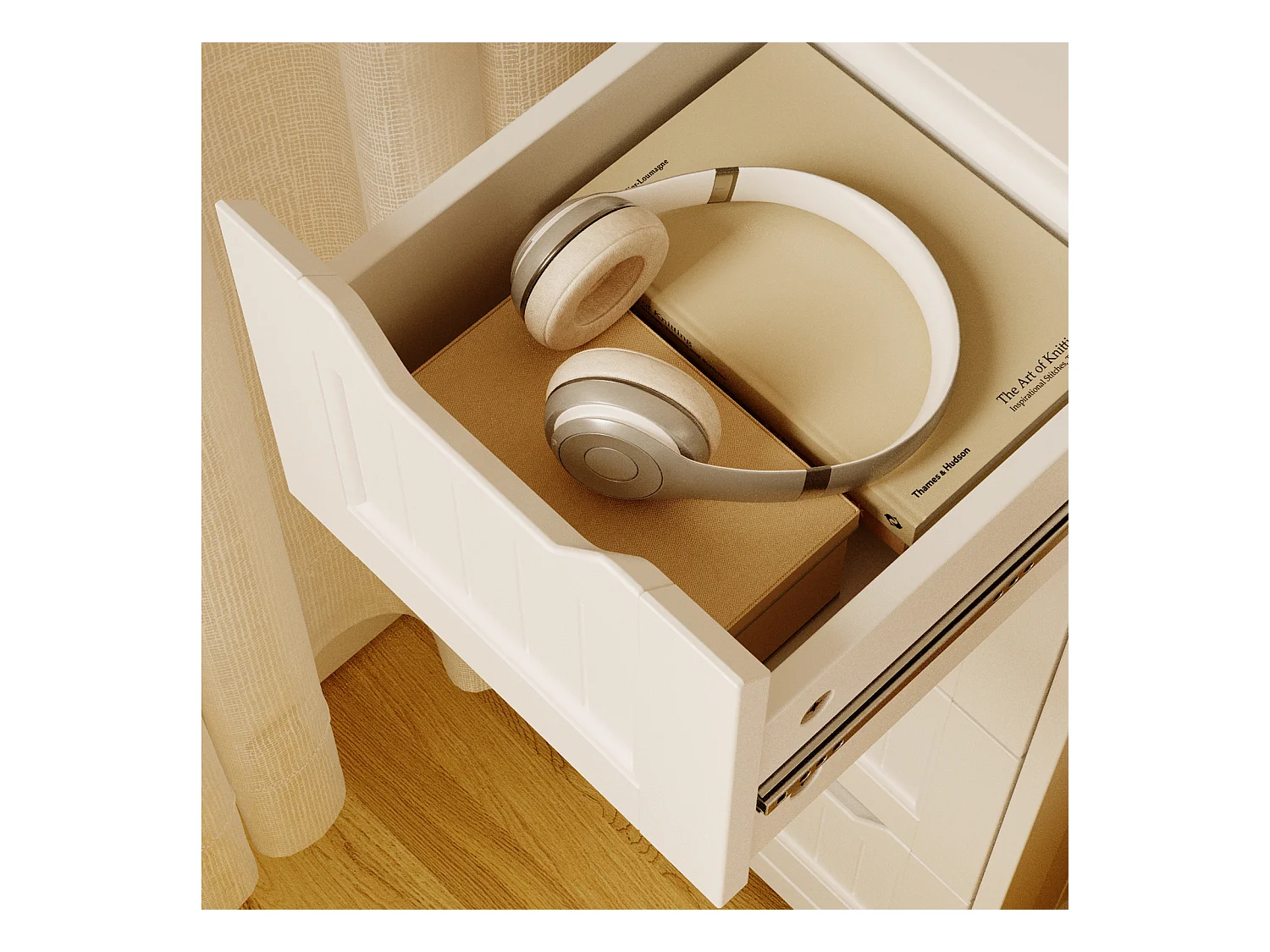 Bealife Meuble Salle de Bain Petit Meuble de Rangement Sur Pied 4 Tiroirs 28 x 28 x 84 cm Bas Commode SDB Armoire Blanc