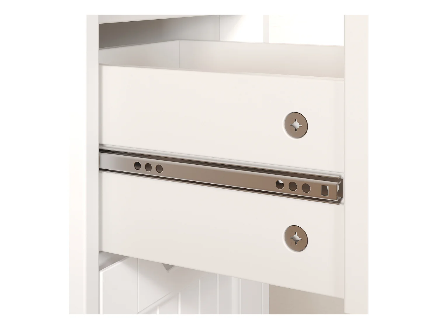 Bealife Meuble Salle de Bain Petit Meuble de Rangement Sur Pied 4 Tiroirs 28 x 28 x 84 cm Bas Commode SDB Armoire Blanc