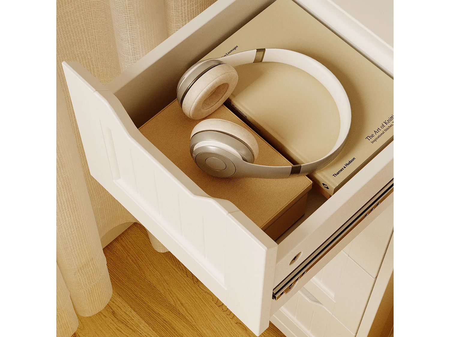 Bealife Meuble Salle de Bain Petit Meuble de Rangement Sur Pied 4 Tiroirs 28 x 28 x 84 cm Bas Commode SDB Armoire Blanc