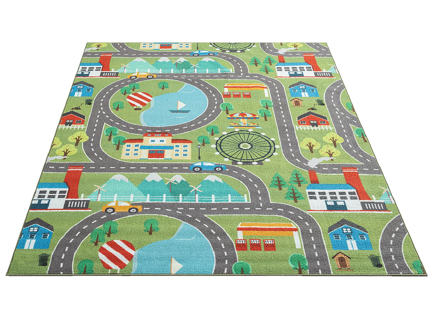 Tapis Happy Life Jeu - Vert - 160x220 cm