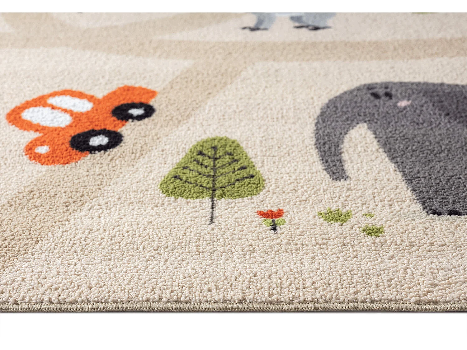 Tapis Happy Life Jeu Safari - Beige - 160 cm Ronde