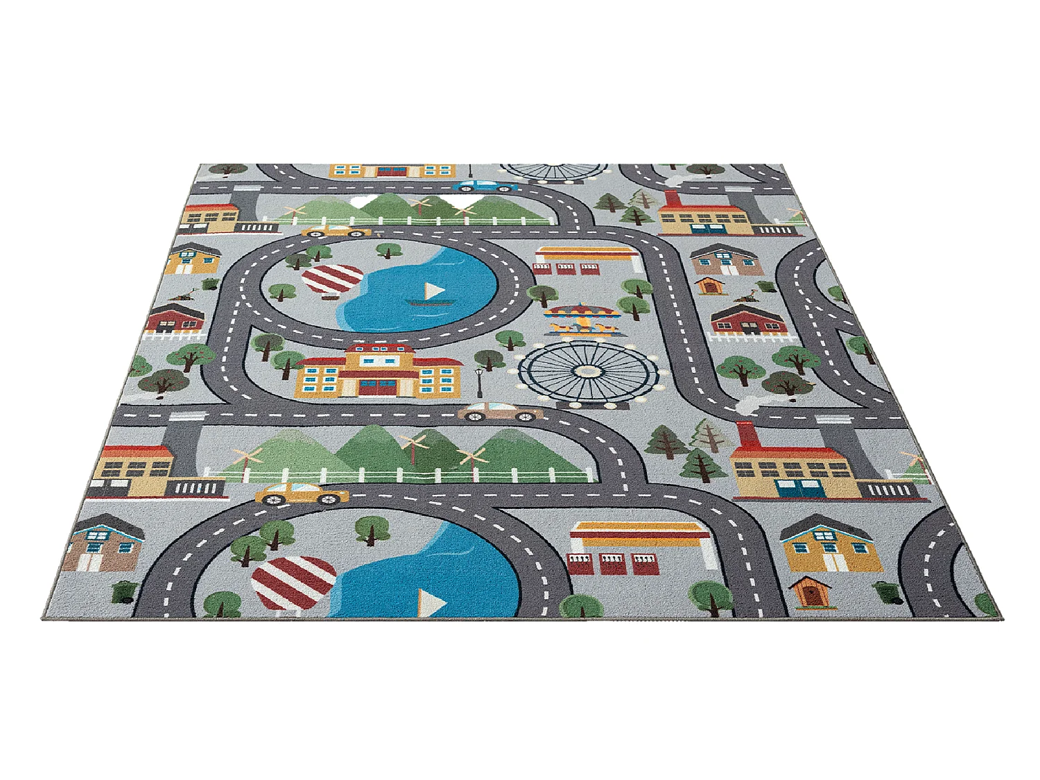Tappeto Happy Life Gioco - Grigio - 140x200 cm