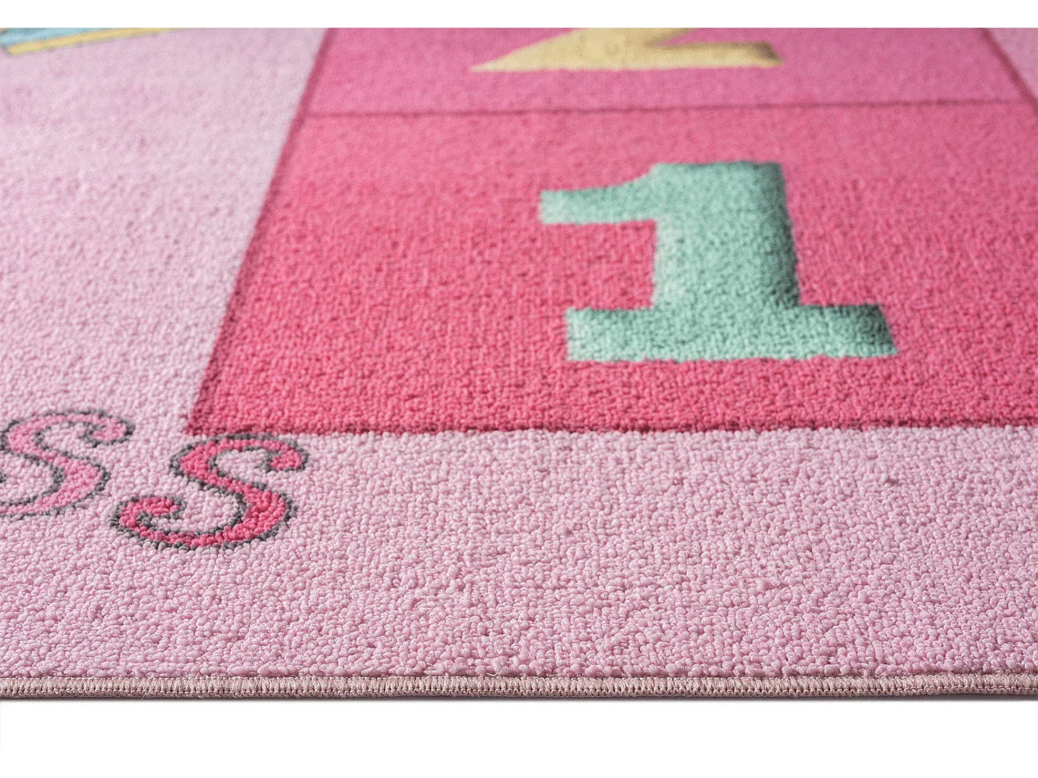 Tapis Happy Life Jeu Princesse - Rose - 200x290 cm