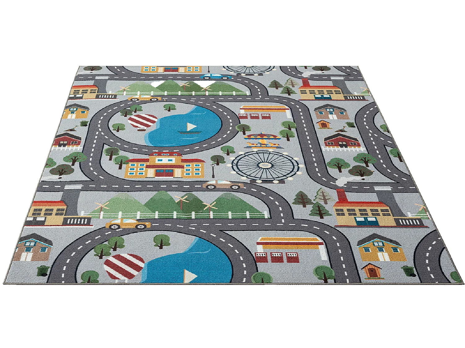 Tapis Happy Life Jeu - Gris - 160x220 cm