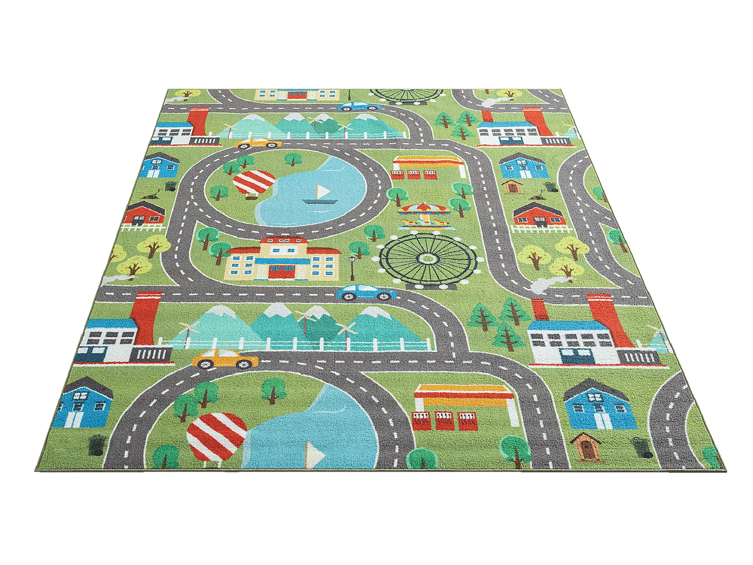 Tapis Happy Life Jeu - Vert - 120x160 cm