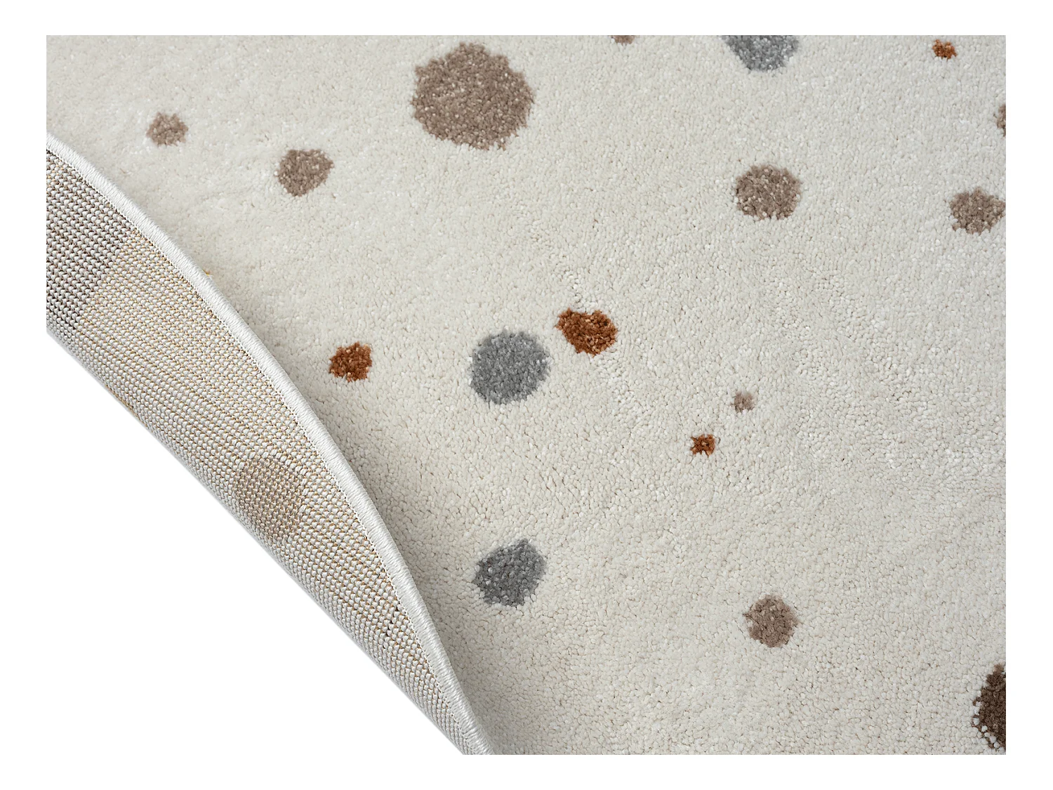 Tapis Beat Kids Moderne Bébé Fille Garçon - Crème - 160 cm Ronde