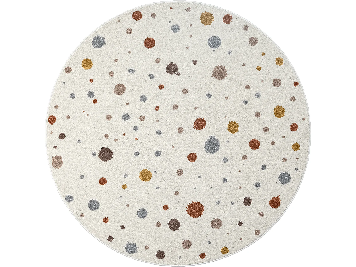 Tapis Beat Kids Moderne Bébé Fille Garçon - Crème - 160 cm Ronde