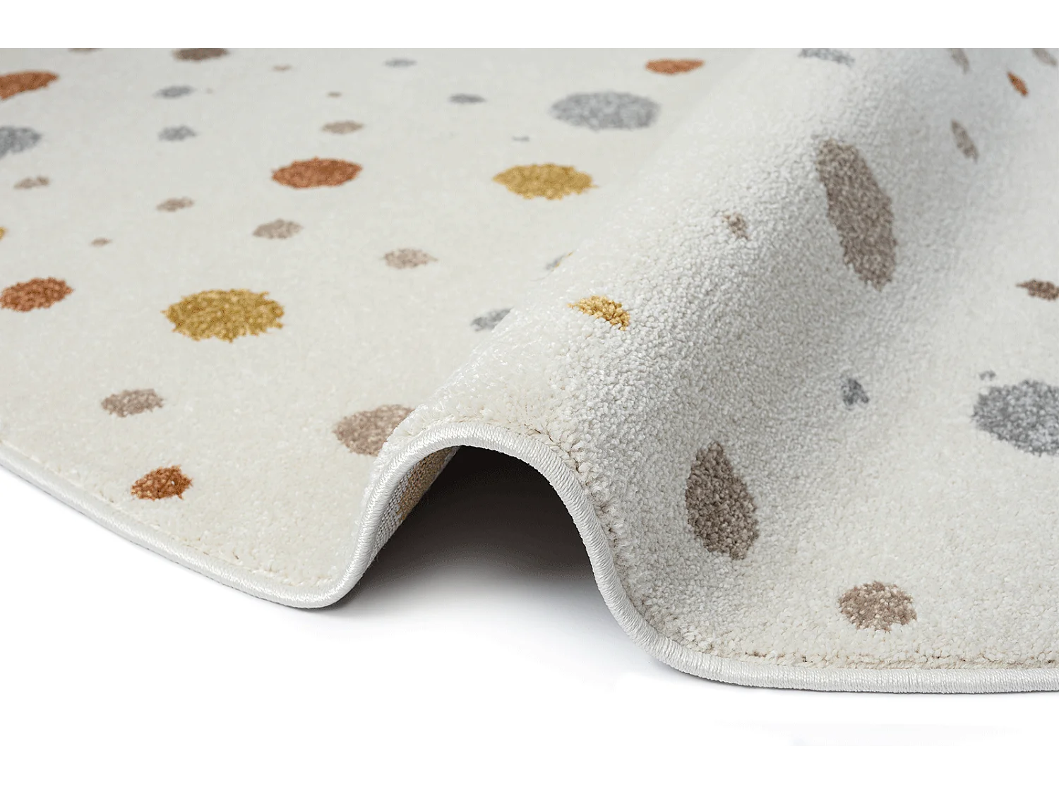 Tapis Beat Kids Moderne Bébé Fille Garçon - Crème - 160 cm Ronde