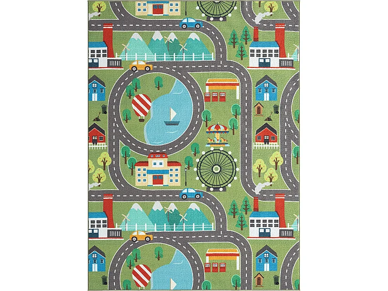 Tapis Happy Life Jeu - Vert - 80x150 cm