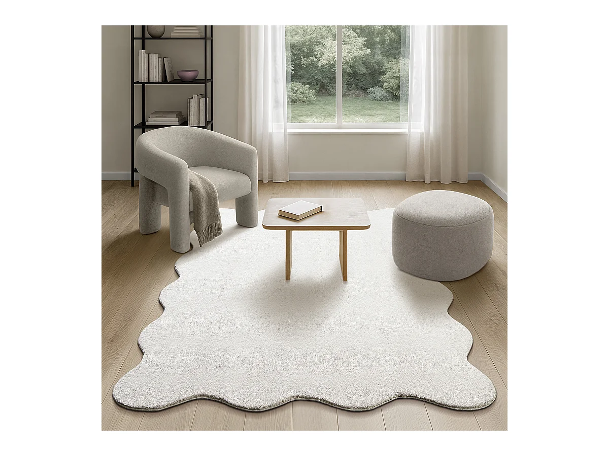 Tapis Relax lavable antidérapant - crème - 120 x 160 cm