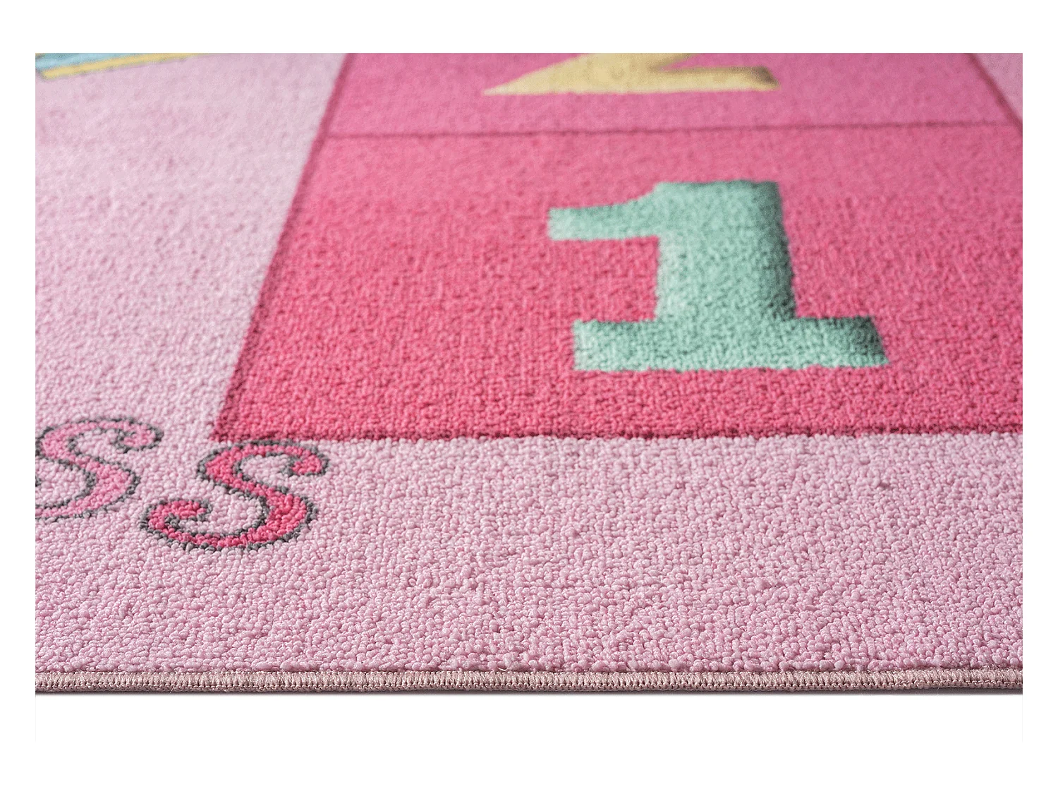 Tapis Happy Life Jeu Princesse - Rose - 140x200 cm
