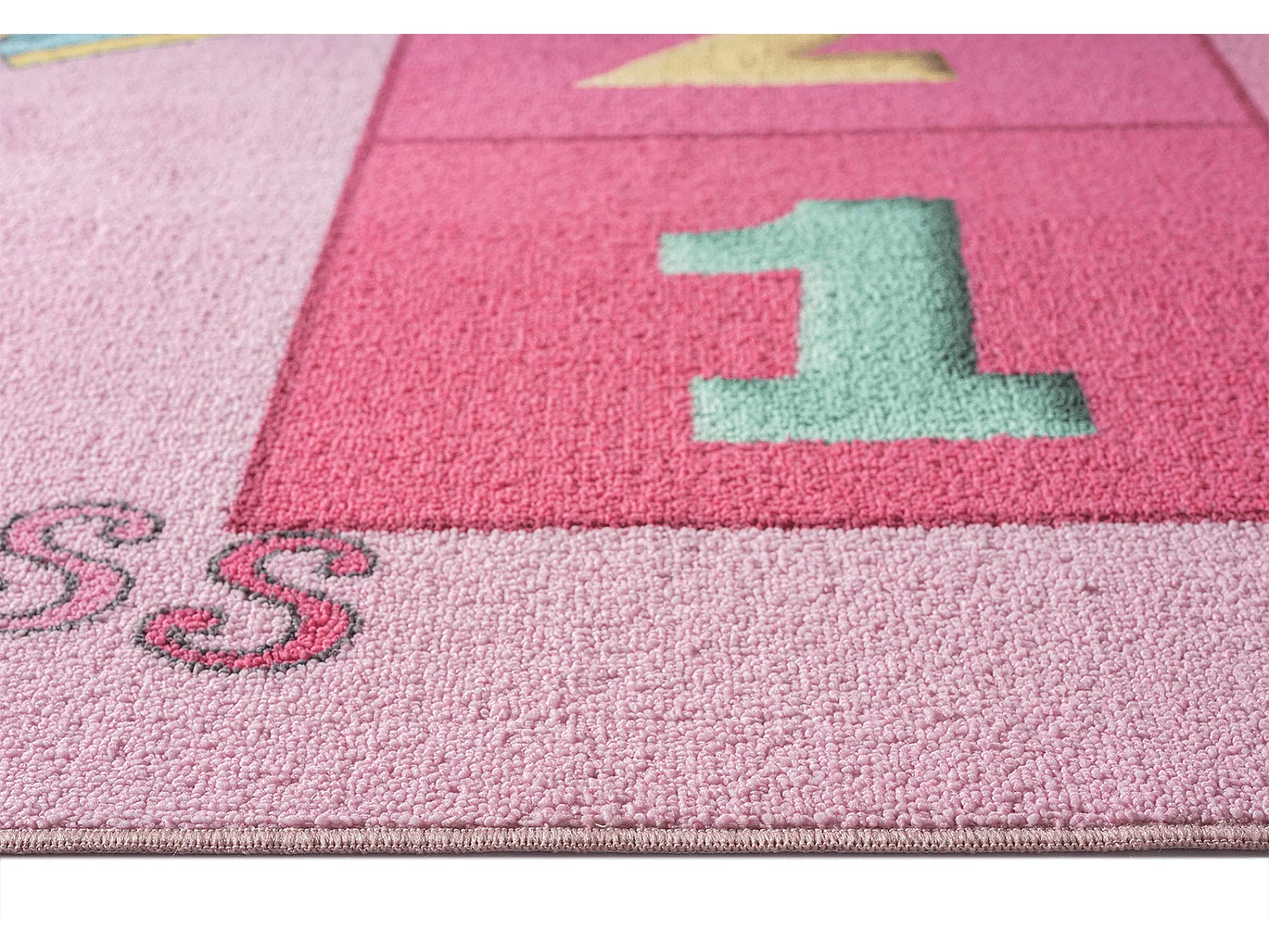 Tapis Happy Life Jeu Princesse - Rose - 140x200 cm