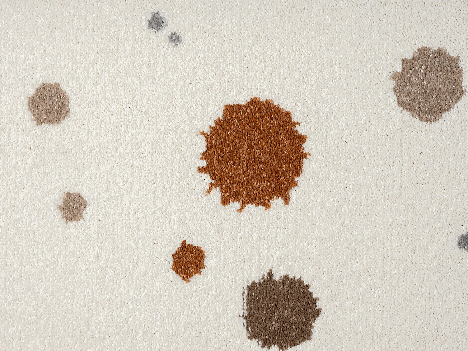 Tapis Beat Kids Moderne Bébé Fille Garçon - Crème - 120 cm Ronde