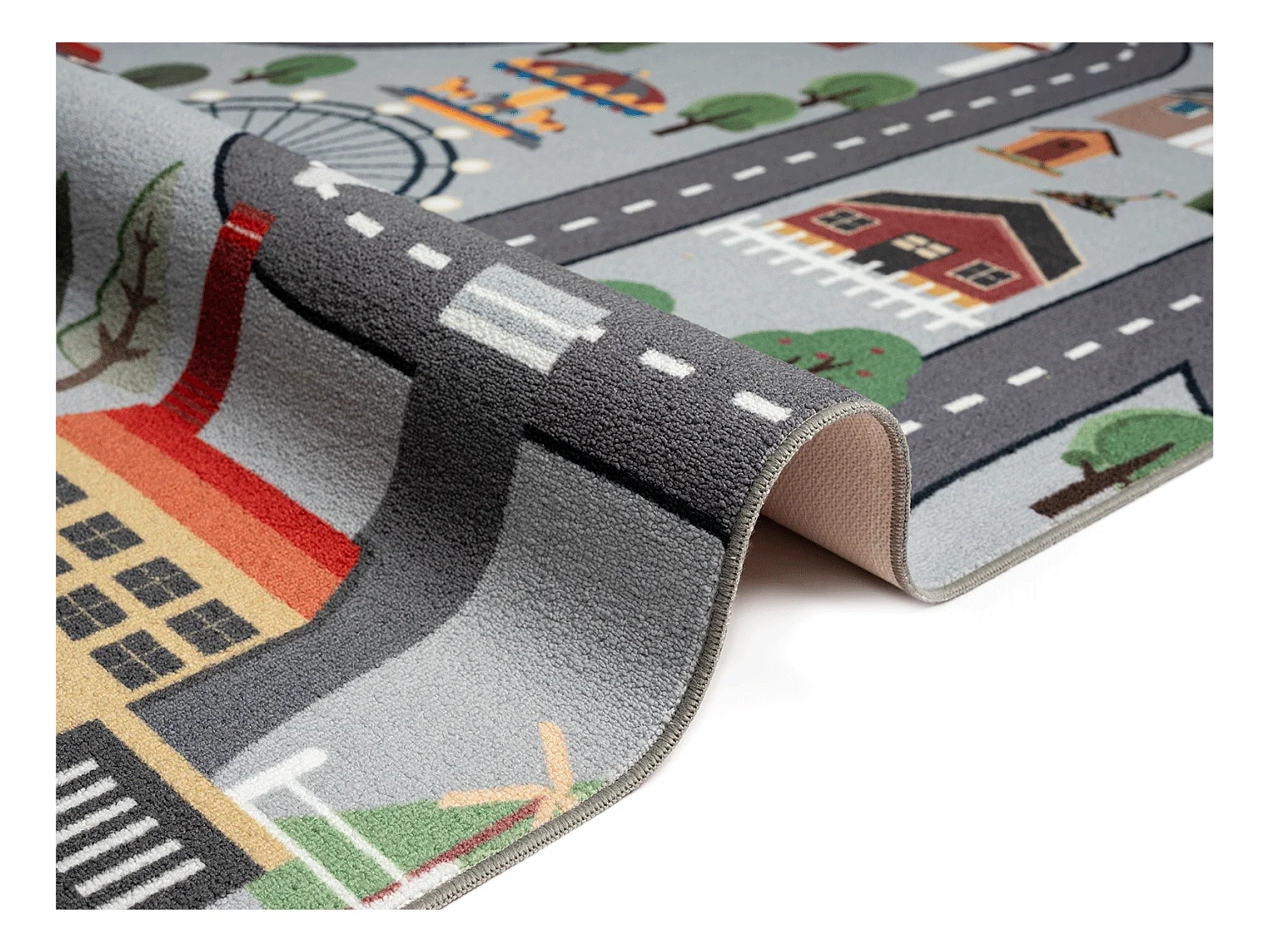 Tapis Happy Life Jeu - Gris - 80x150 cm