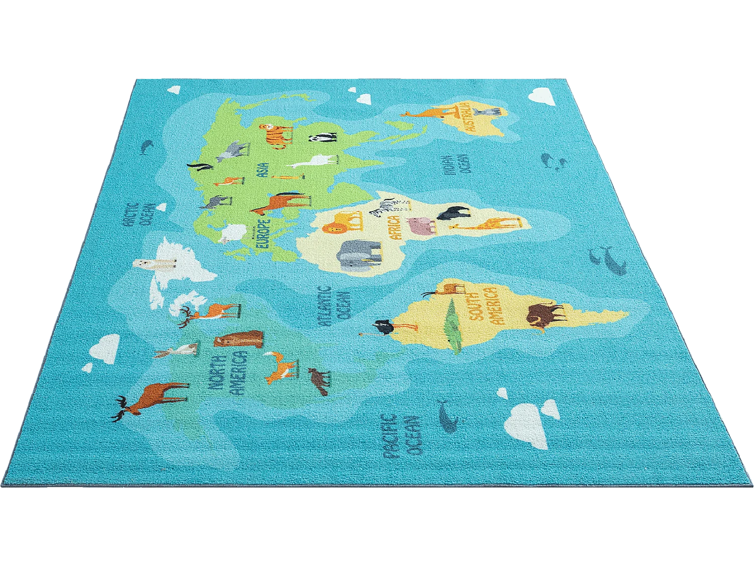 Tapis Happy Life D'apprentissage - Bleu - 200x290 cm