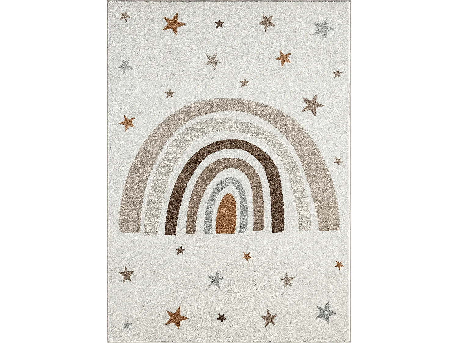 Tapis Beat Kids Moderne Enfant Arc-en-ciel Étoiles Pastel - Crème - 200x280 cm