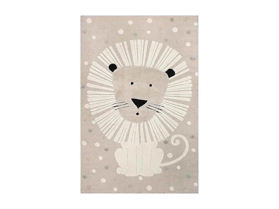 Tapis Jungle Kids Chambre Enfant 3d Résistant - Beige - 160x230 cm