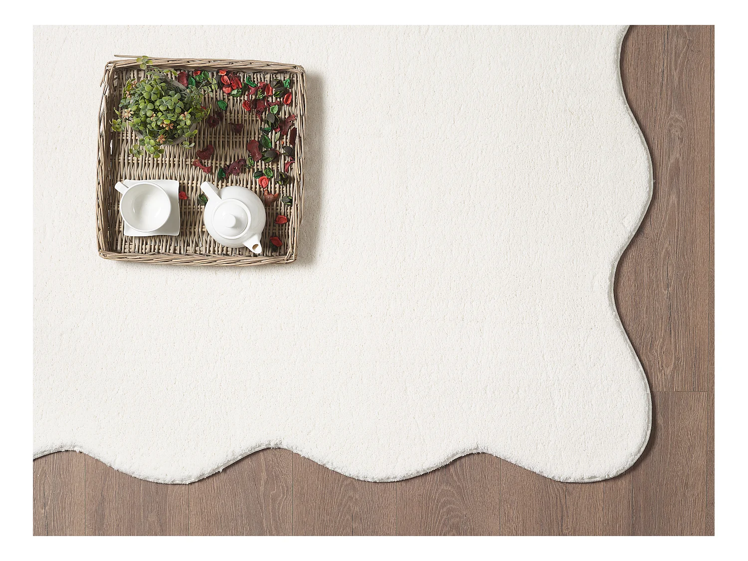 Teppich Relax Anti-Rutsch waschbar - Creme - 160 x 220 cm