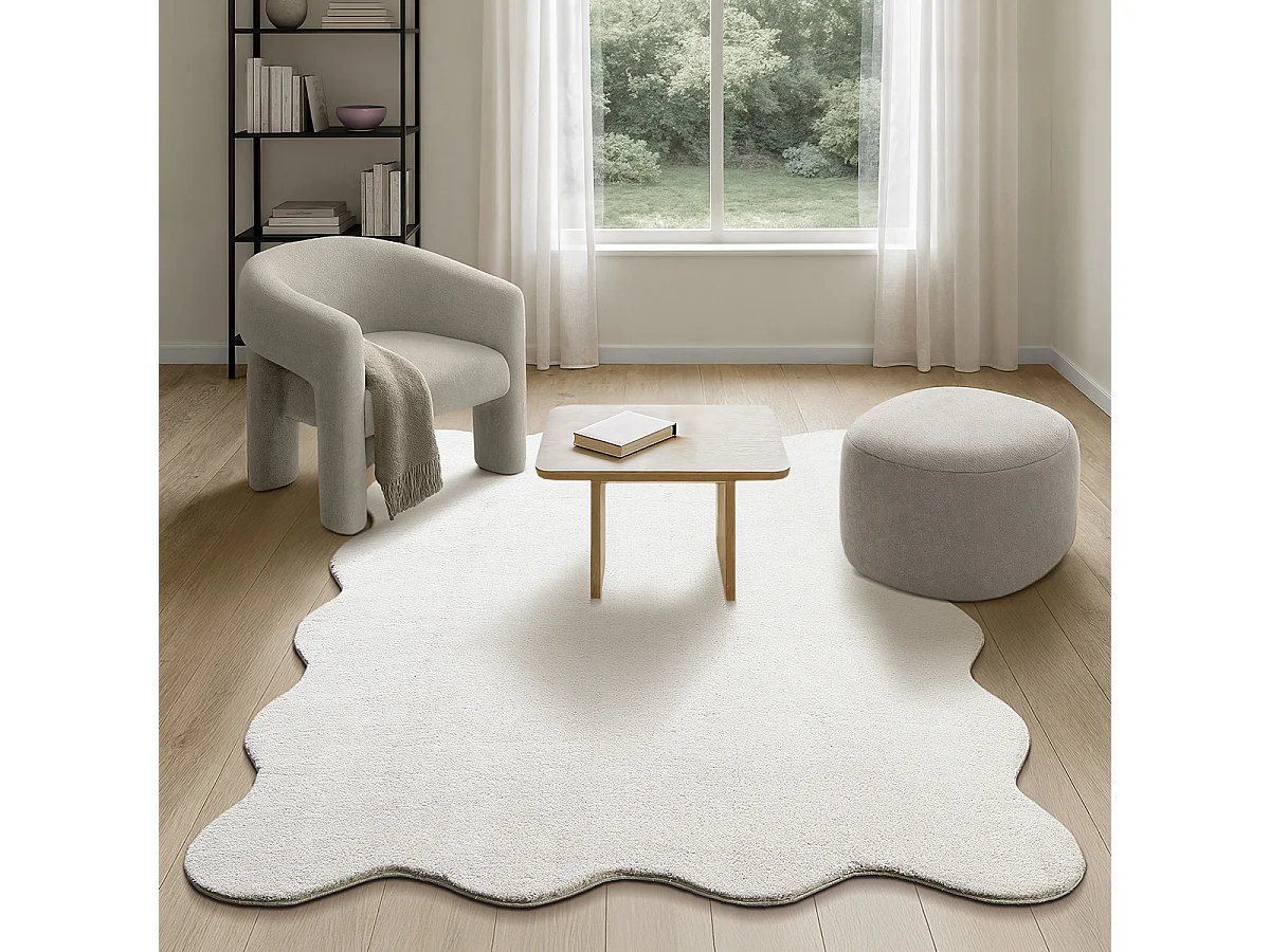 Tapis Relax lavable antidérapant - crème - 140 x 200 cm