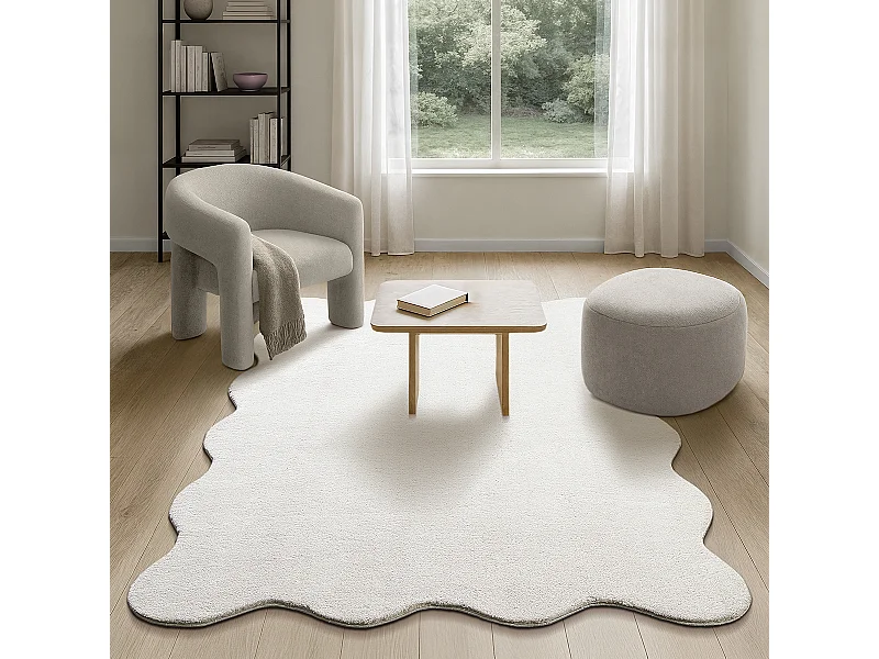 Tapijt Relax wasbaar antislip - crème - 140 x 200 cm