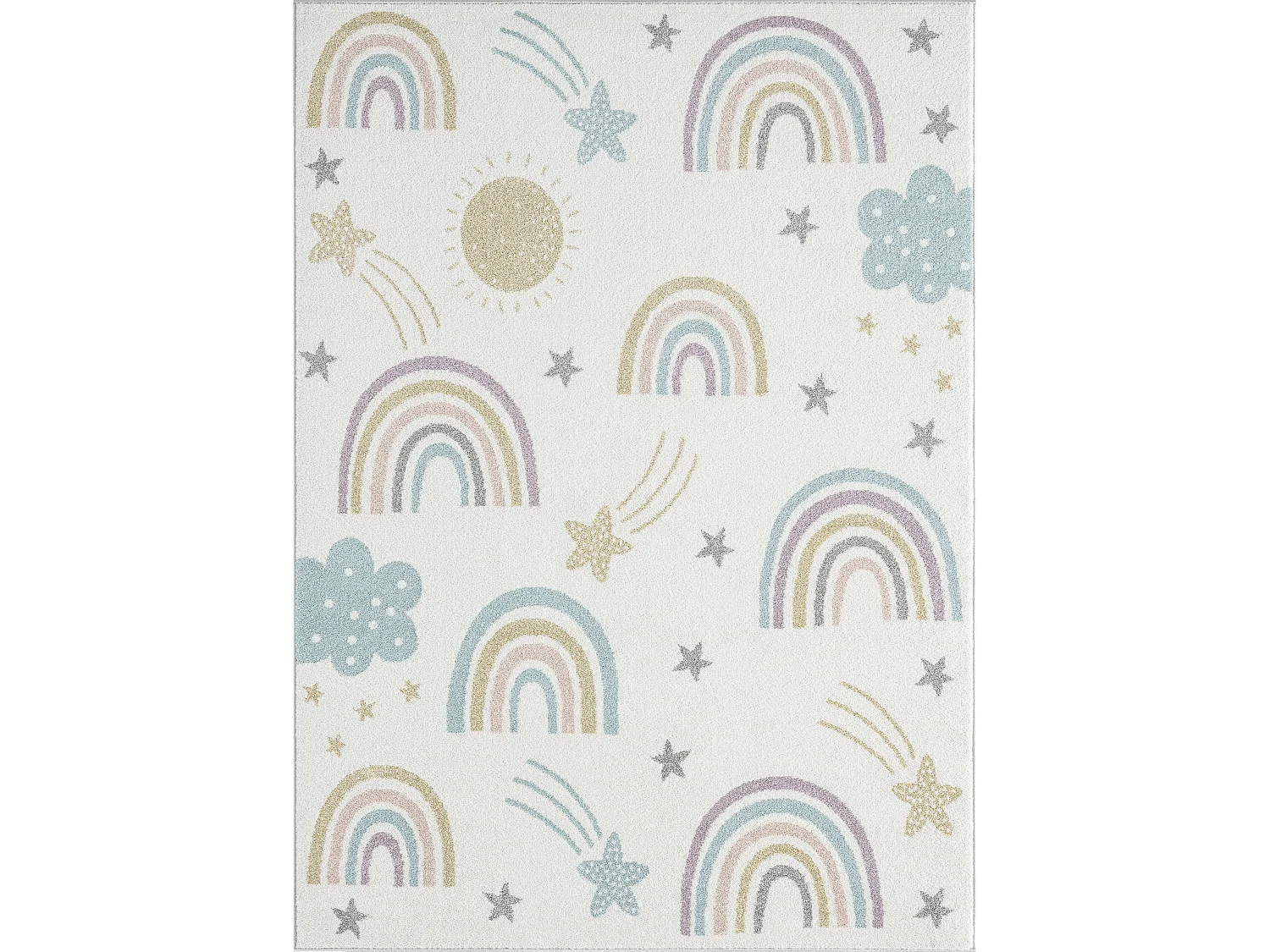 Tapis Beat Kids Moderne Et  Enfant - Crème - 80x150 cm