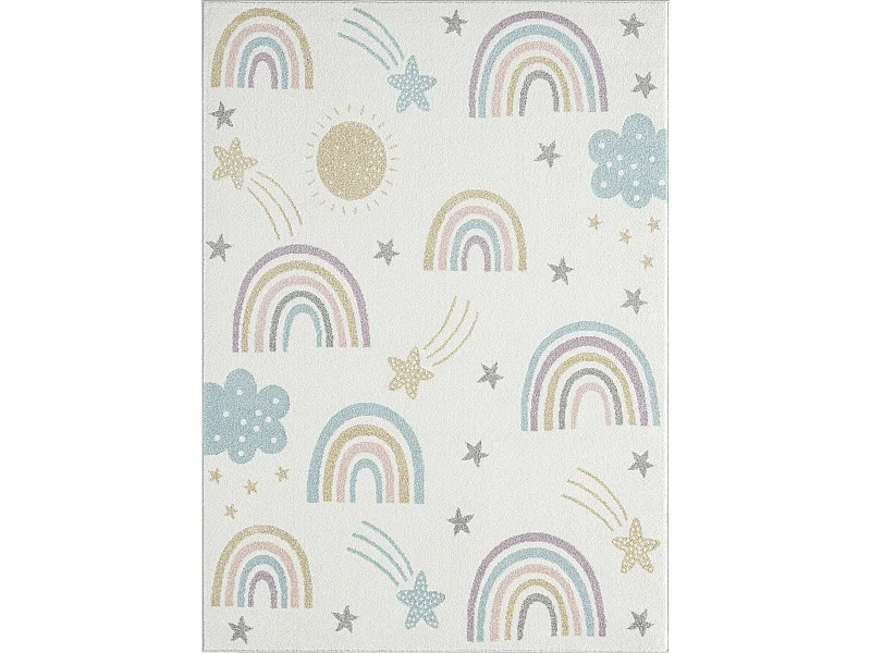 Tapis Beat Kids Moderne Et  Enfant - Crème - 80x150 cm