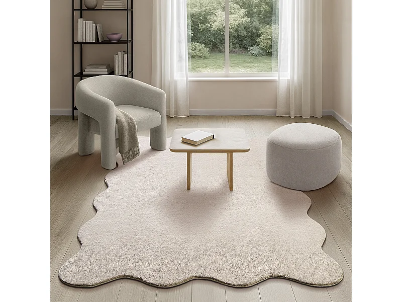 Teppich Relax Anti-Rutsch waschbar - Beige - 120 x 160 cm