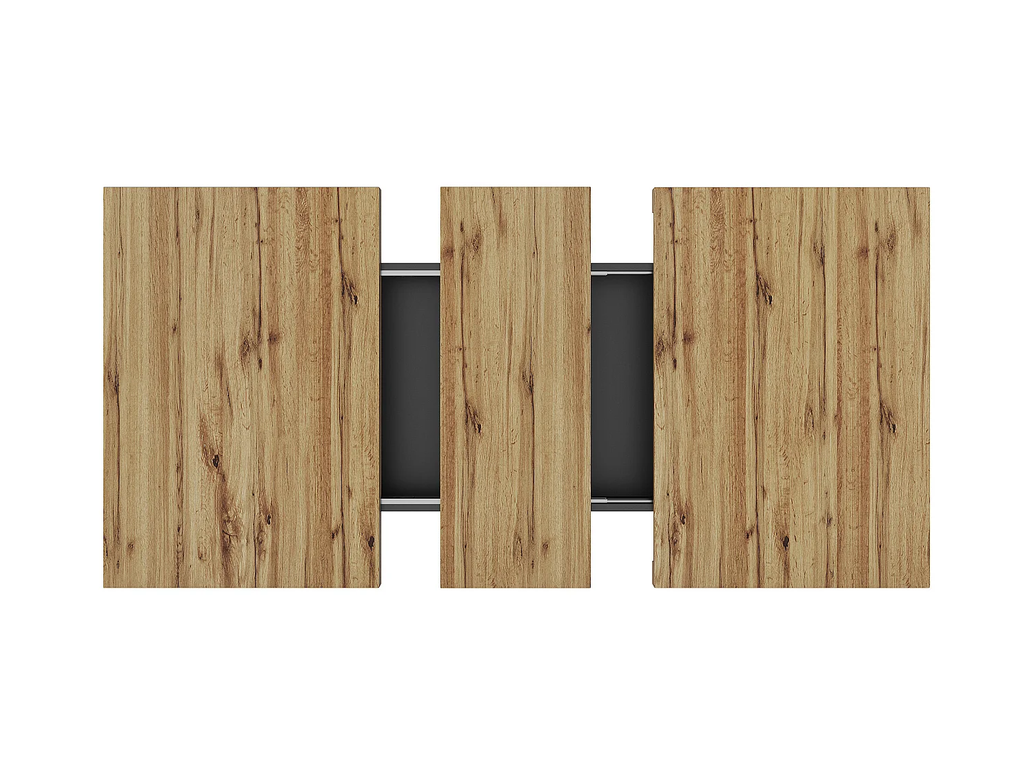 Table à manger extensible noire - Table extensible avec deux tiroirs et une porte - pour la cuisine et le salon