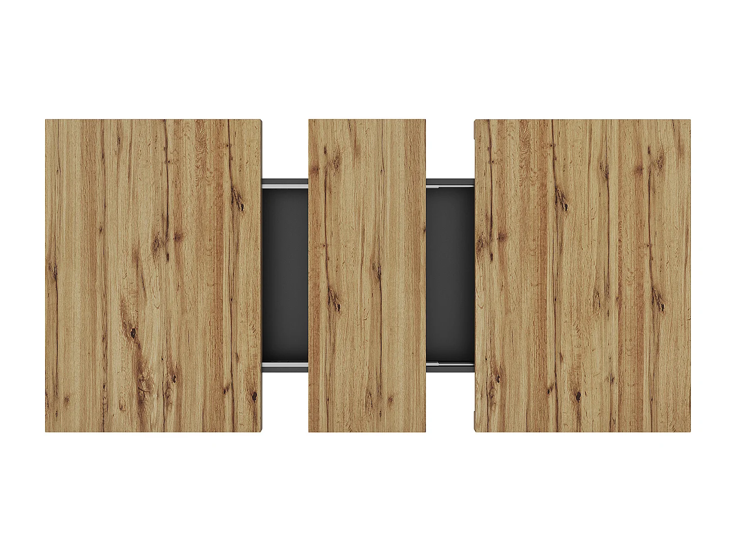 Table à manger extensible noire - Table extensible avec deux tiroirs et une porte - pour la cuisine et le salon