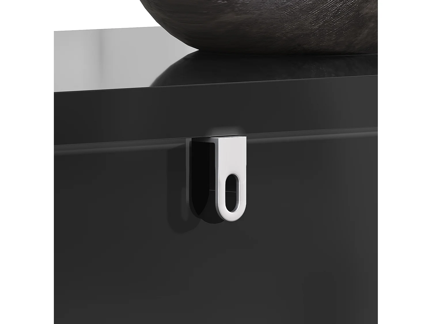 4-deurs dressoir - Dressoir met gouden handgrepen en poten - zwart - voor eetkamer