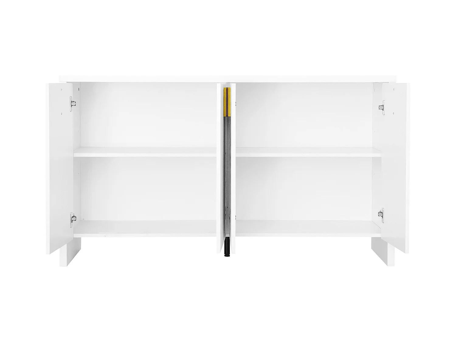 Buffet blanc - Buffet 4 portes avec étagères réglables - pour salon et salle à manger