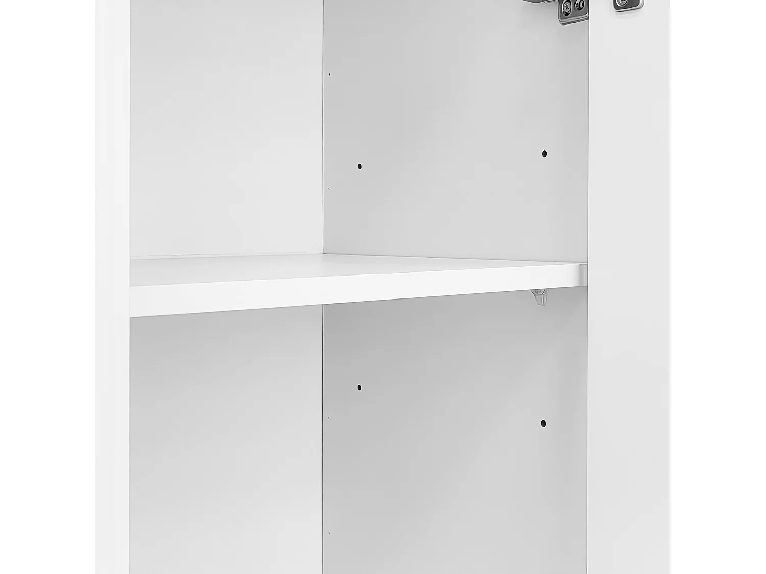 Aparador blanco - Aparador de 4 puertas con estantes ajustables - para sala de estar y comedor