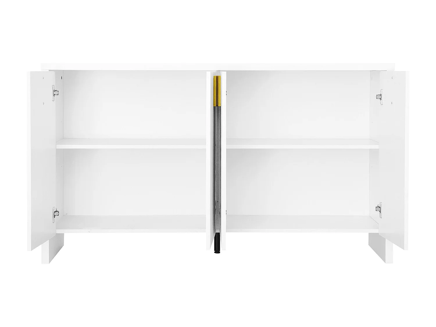 Aparador blanco - Aparador de 4 puertas con estantes ajustables - para sala de estar y comedor