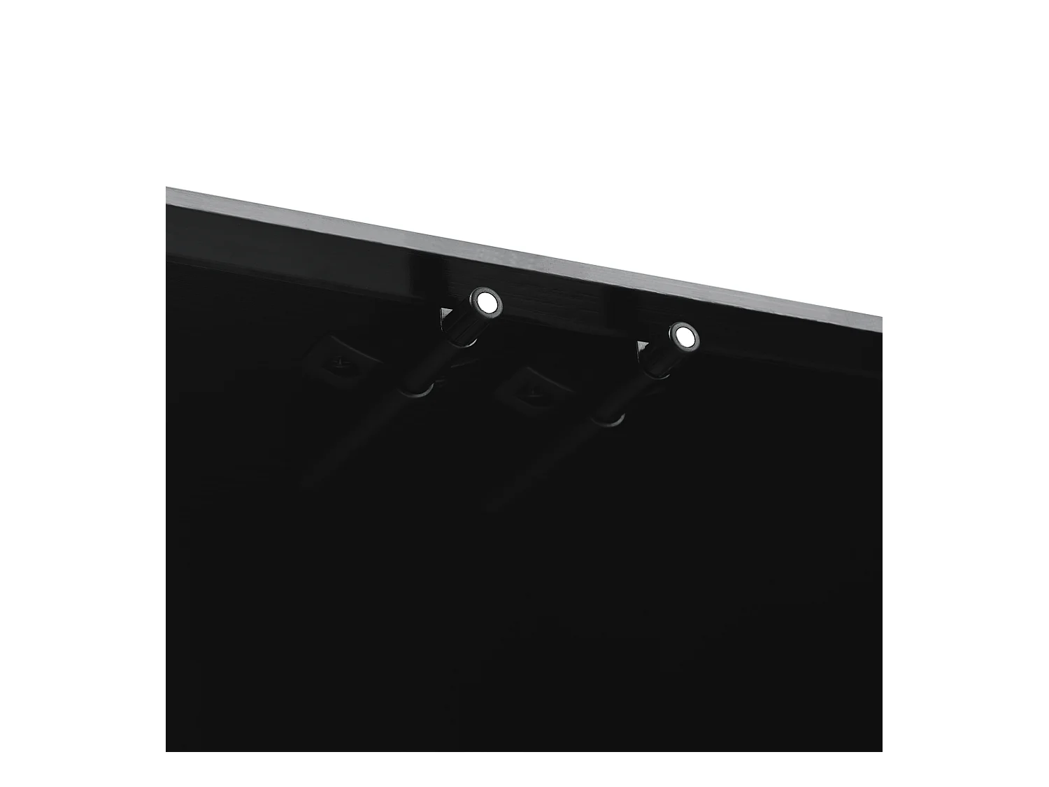 Buffet en bois et noir – Buffet 4 portes avec pieds en métal – pour salons et salles à manger