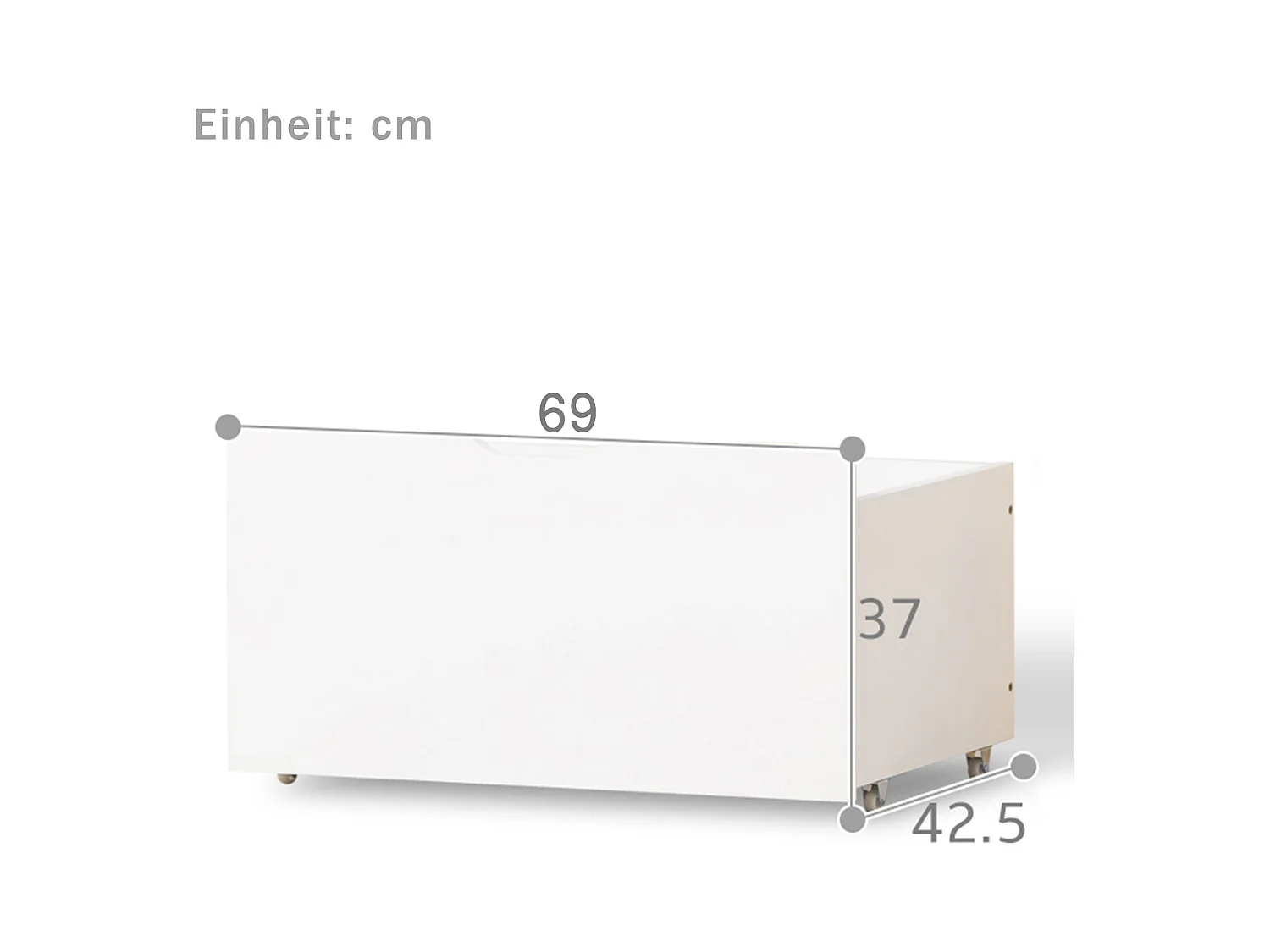 Lit enfant 90x200 cm - Lit simple avec 2 tiroirs et échelle - bois blanc - sans matelas
