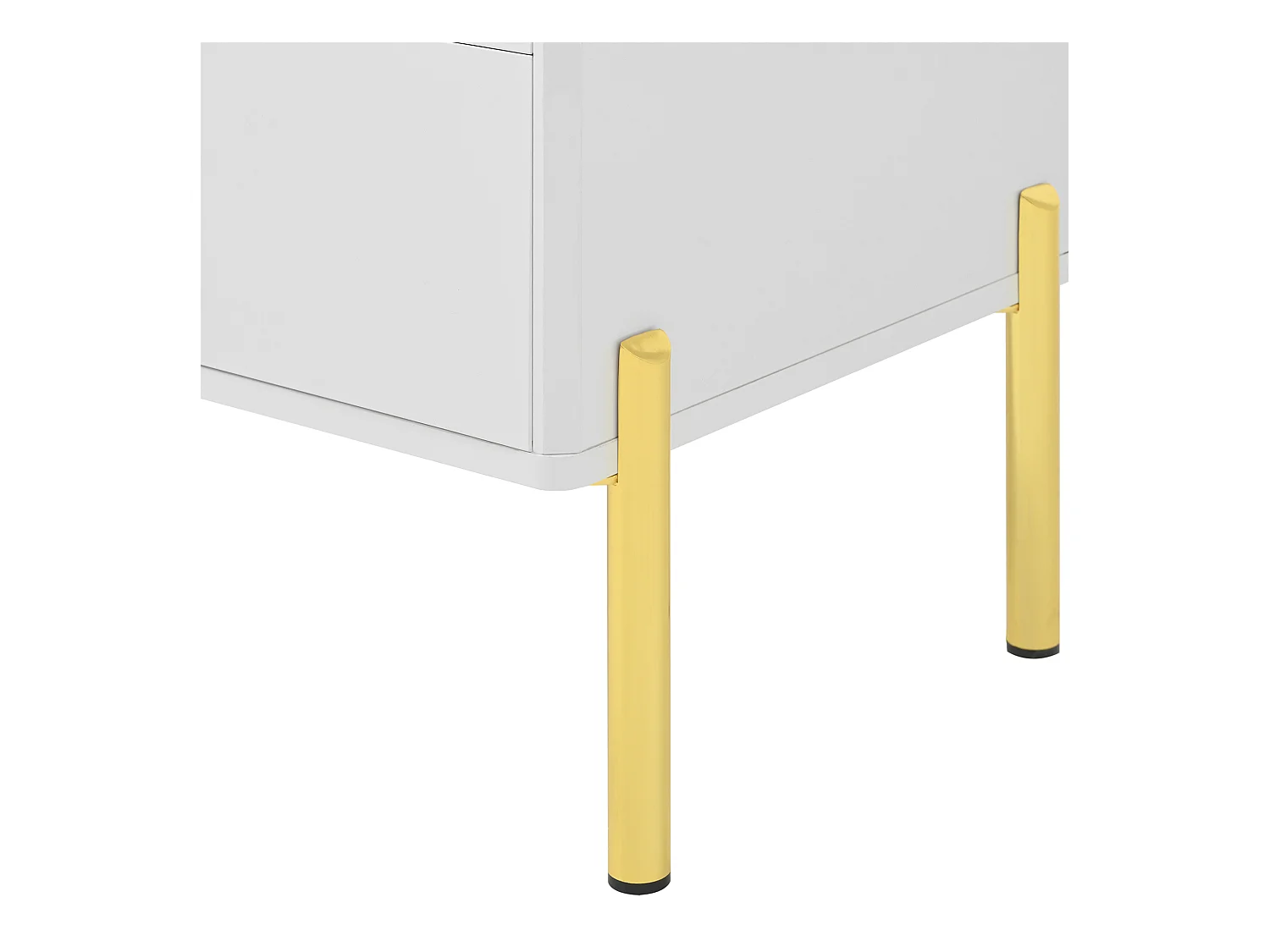 Buffet blanc – Buffet avec 2 tiroirs et 2 portes vitrées – rangement ouvert