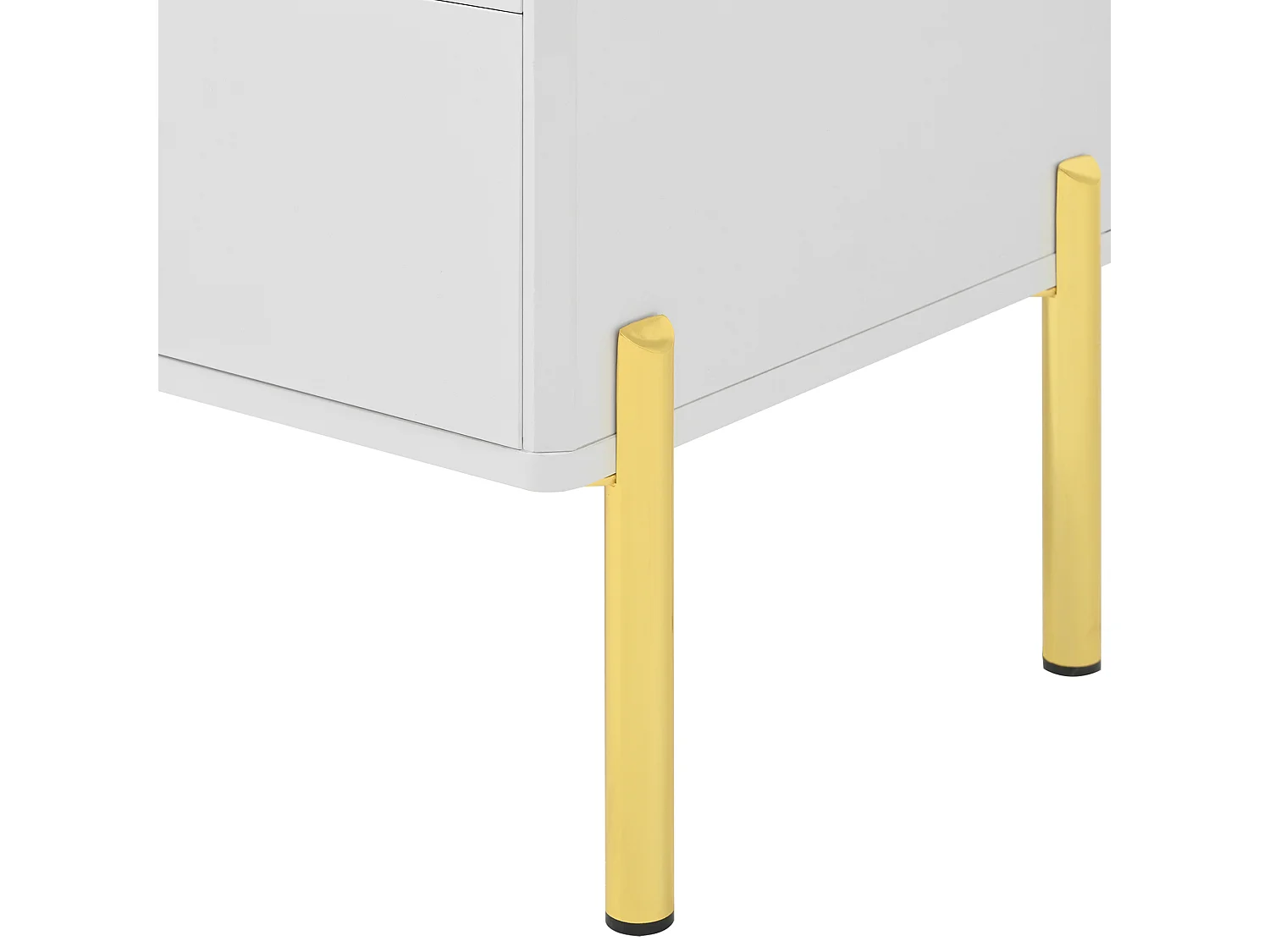 Buffet blanc – Buffet avec 2 tiroirs et 2 portes vitrées – rangement ouvert