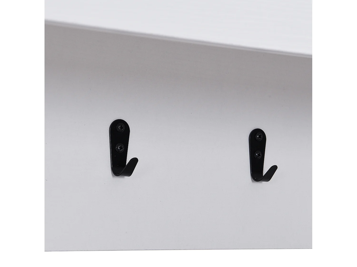 Buffet haut blanc - Buffet 5 portes et 3 tiroirs - avec casier à vin et compartiments ouverts - pour le salon et la salle à manger