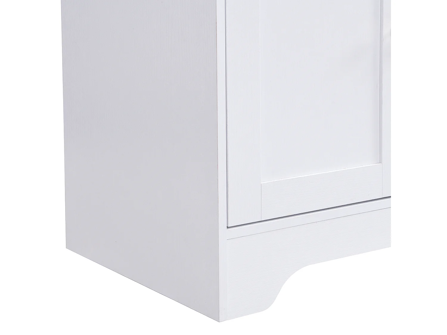 Buffet haut blanc - Buffet 5 portes et 3 tiroirs - avec casier à vin et compartiments ouverts - pour le salon et la salle à manger