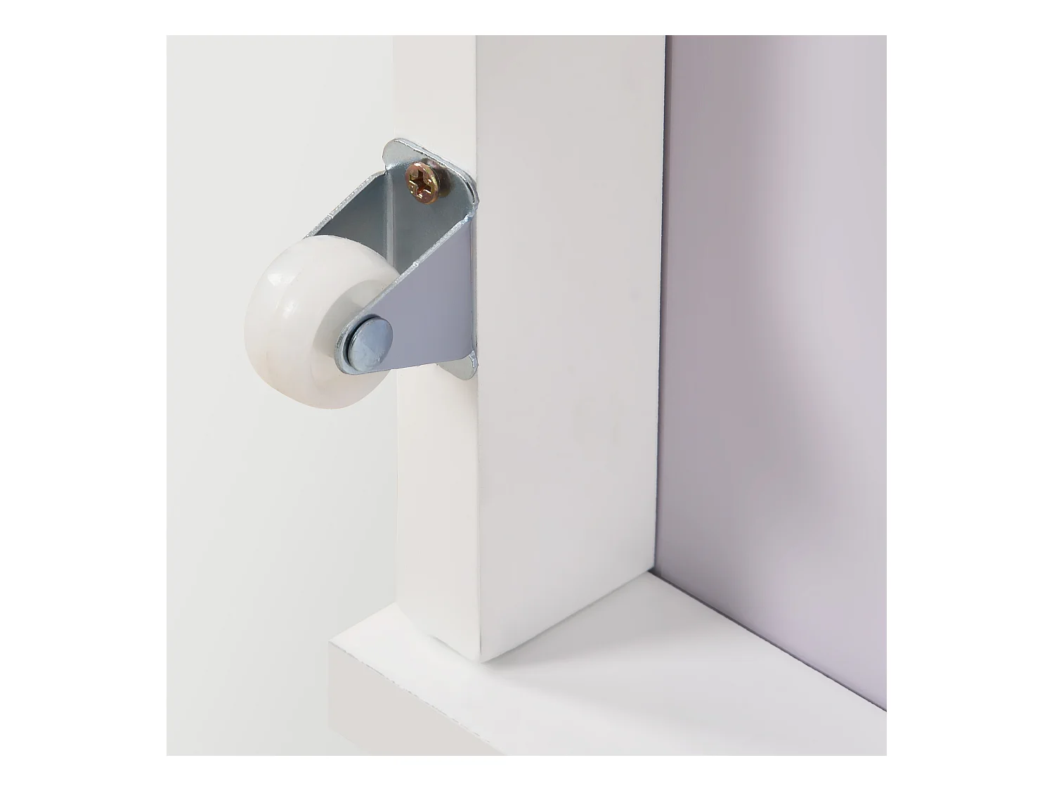 Lit enfant 90x190 cm - Lit simple avec 2 tiroirs et échelle - bois blanc - sans matelas