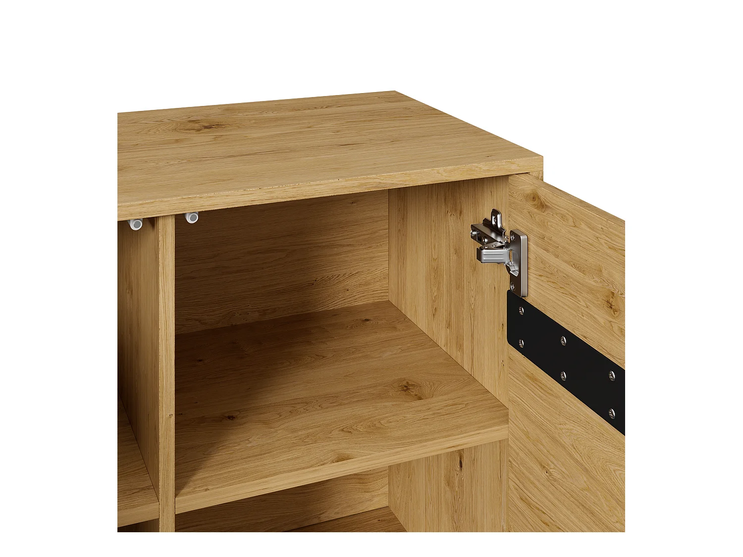 Buffet 3 portes - Buffet avec 5 pieds en métal et 6 compartiments intérieurs