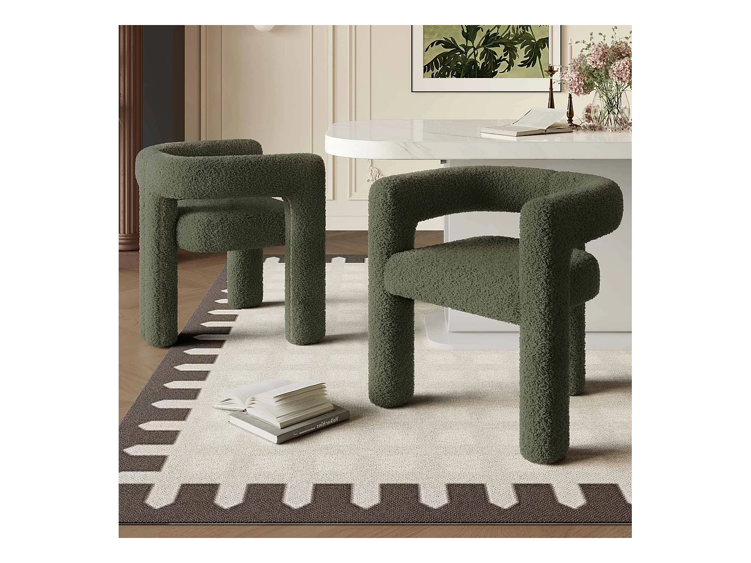 Fauteuil moderne - avec accoudoirs - peluche ours en peluche vert - pour salon et chambre